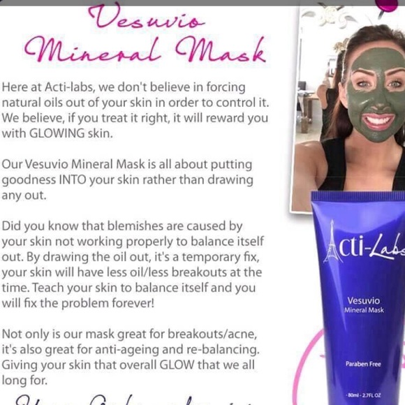 Acti-Labs Vesuvius Mineral Mask. NWT Get that Overall Glow we need. - Picture 3 of 4